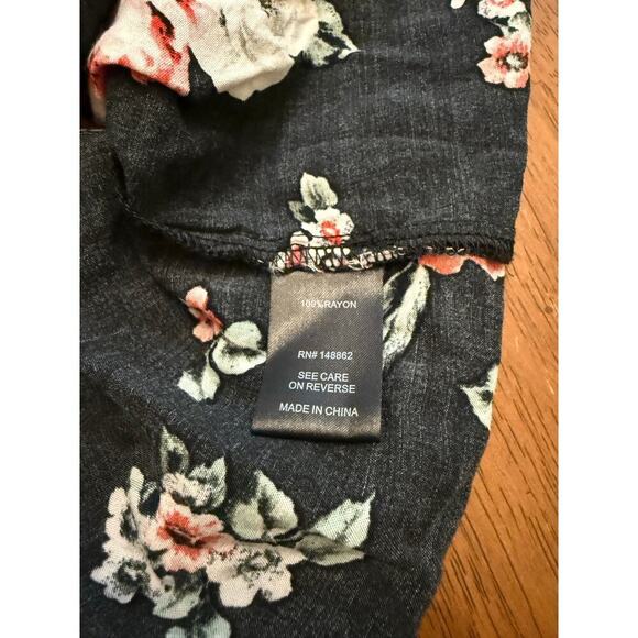 EUC Torrid Floral Pattern Long Sleeve Tunic Top Torrid Size 1 or US 16 - Picture 6 of 7